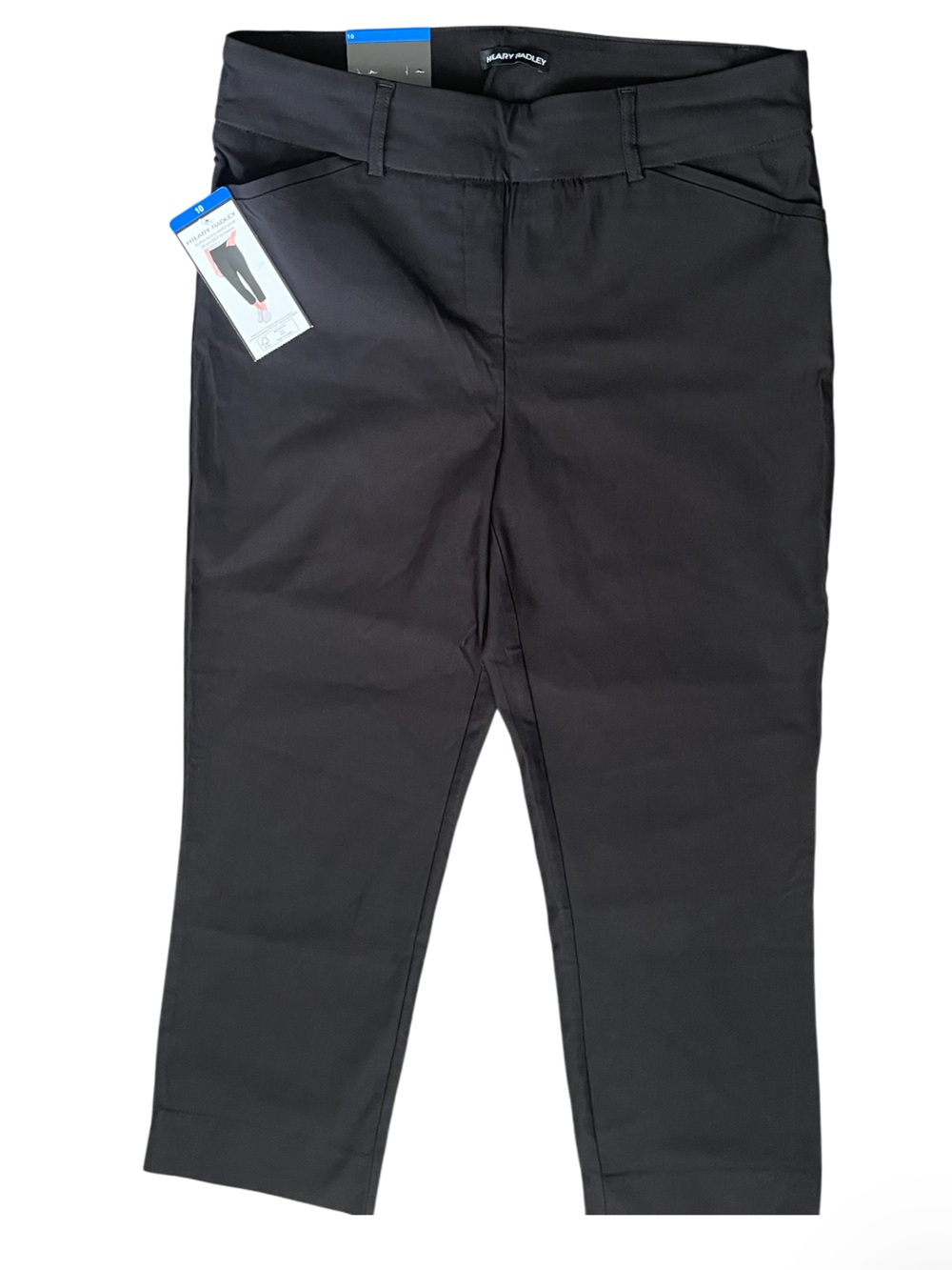 NWT Hilary Radley Pull On Capri Pants Black Size 10